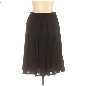Lafayette 148 NY Black Pleated Skirt Sz 10